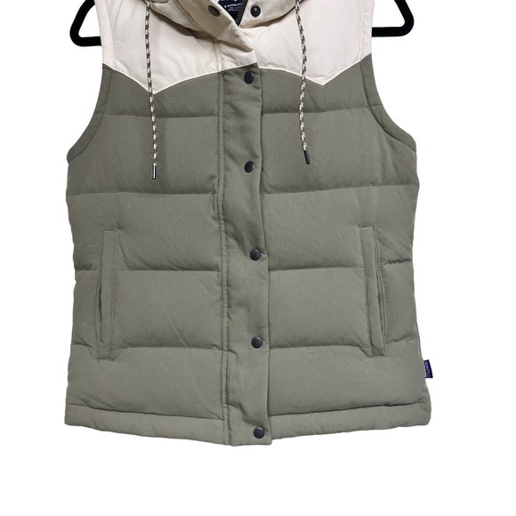 Patagonia Bivy Hooded Vest Sage Khaki Women’s Size Small - Picture 5 of 9